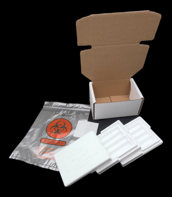 A box with some white paper and plastic